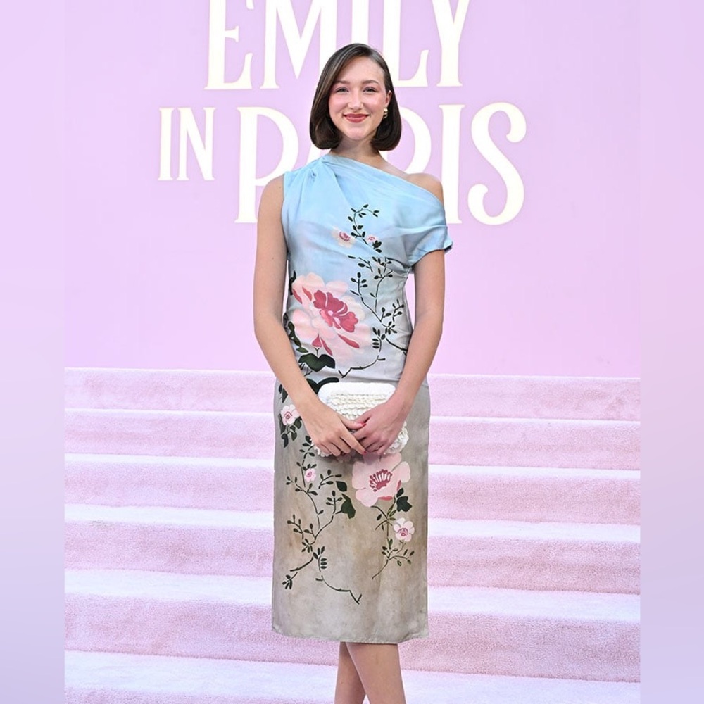 As seen on red carpet! Zara SATIN EFFECT ASYMMETRIC FLORAL MIDI / MAXI DRESS XS - Picture 3 of 3